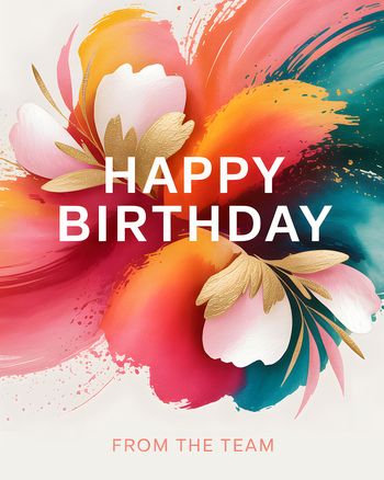 Use Orchid flourish - group birthday ecard