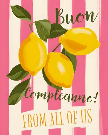 Use Italian Limoncello - group birthday ecard