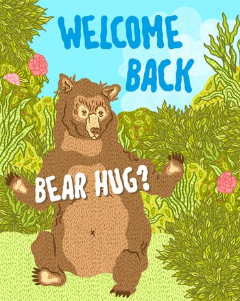 Use Bear Hugs - group welcome back ecard
