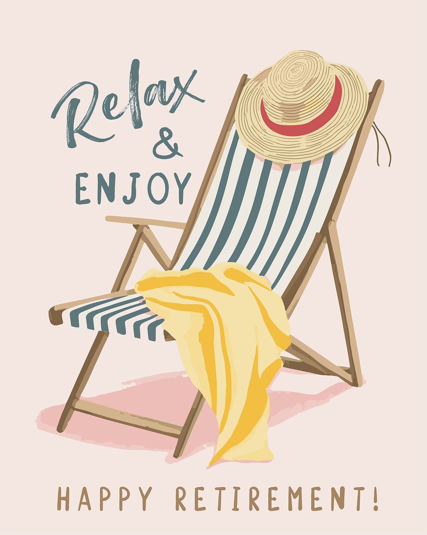 Card design "Time to Relax - group retirement ecard"