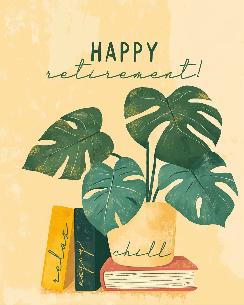 Card design "Still life - group retirement ecard"