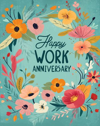 Use Floral anniversary - group ecard