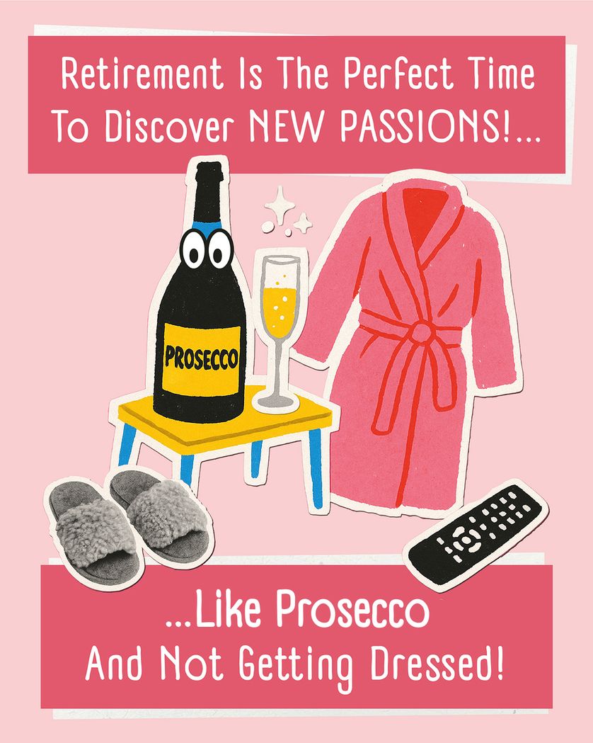 Card design "New passions - group retirement ecard"