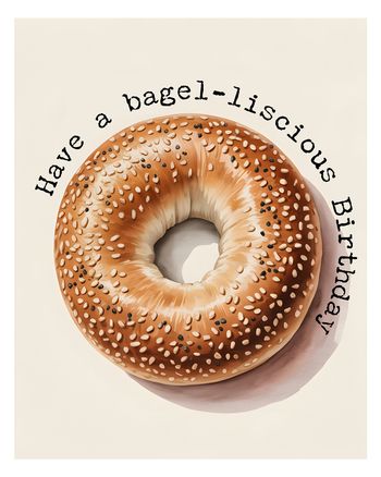 Use Bagel Birthday - group ecard