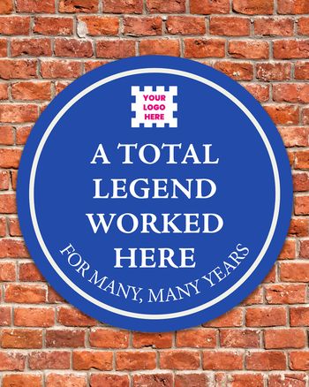 Use Blue Plaque - group Retirement and leaving ecard