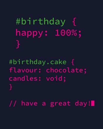 Use Birthday code - group ecard