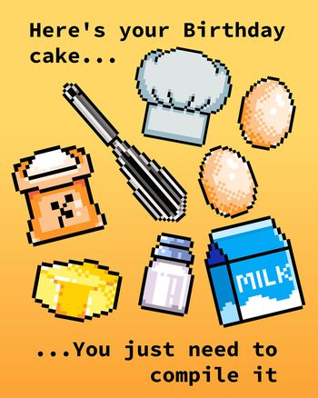 Use Compile your cake - group birthday ecard