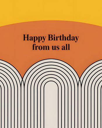 Use Minimalist design - group birthday ecard