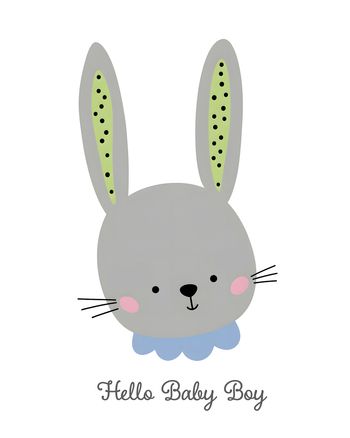 Use Blue Bunny - group new baby ecard
