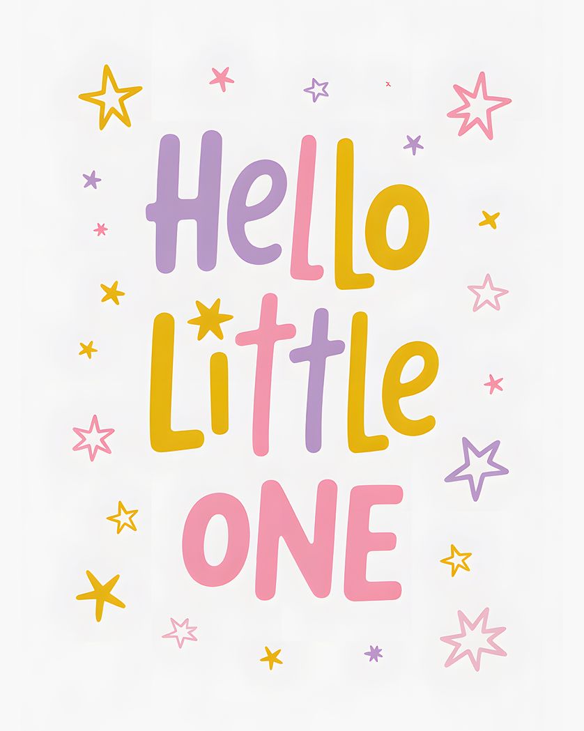 Card design "Clean & Simple - group new baby ecard"