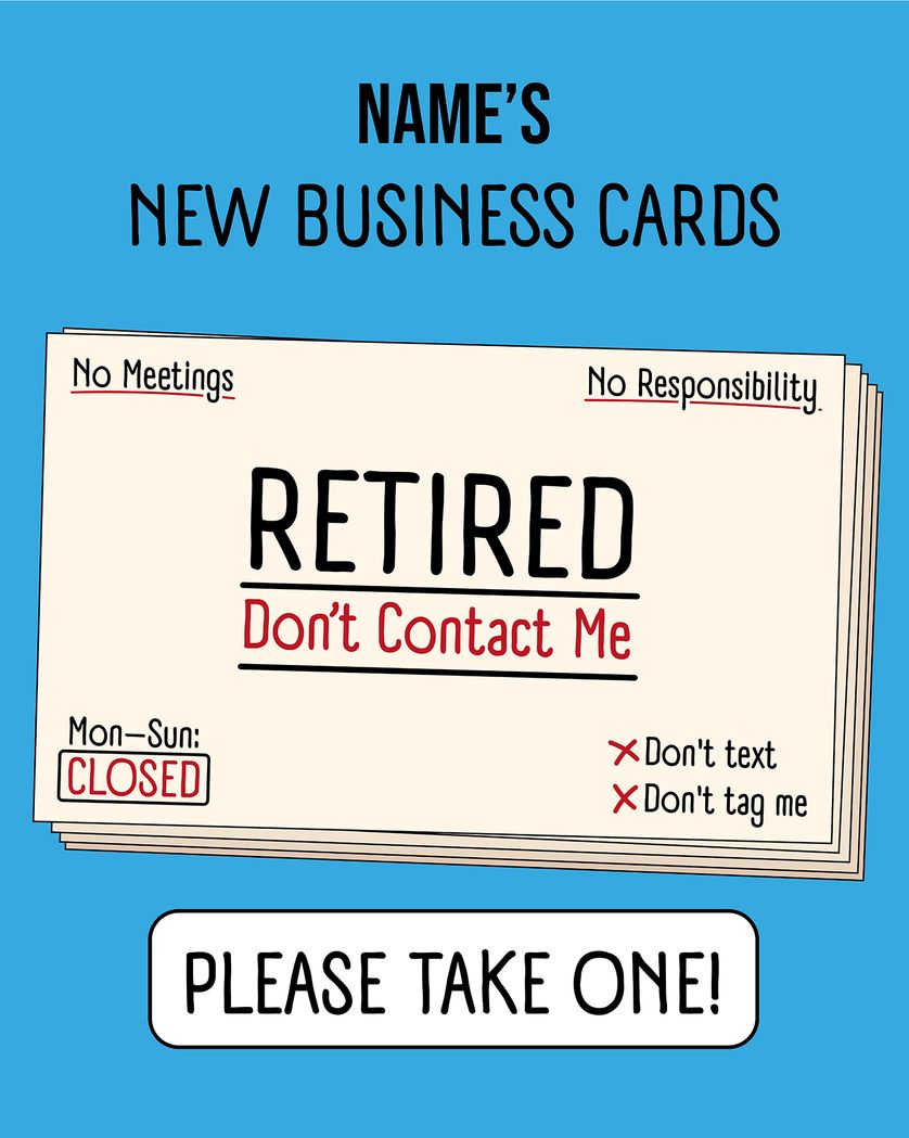 Card design "New Business Cards - group retirement ecard"