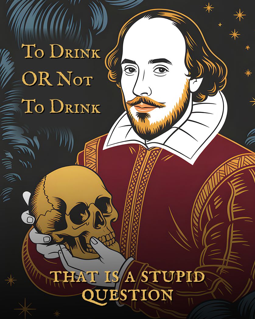 Card design "Hamlet - group birthday ecard"