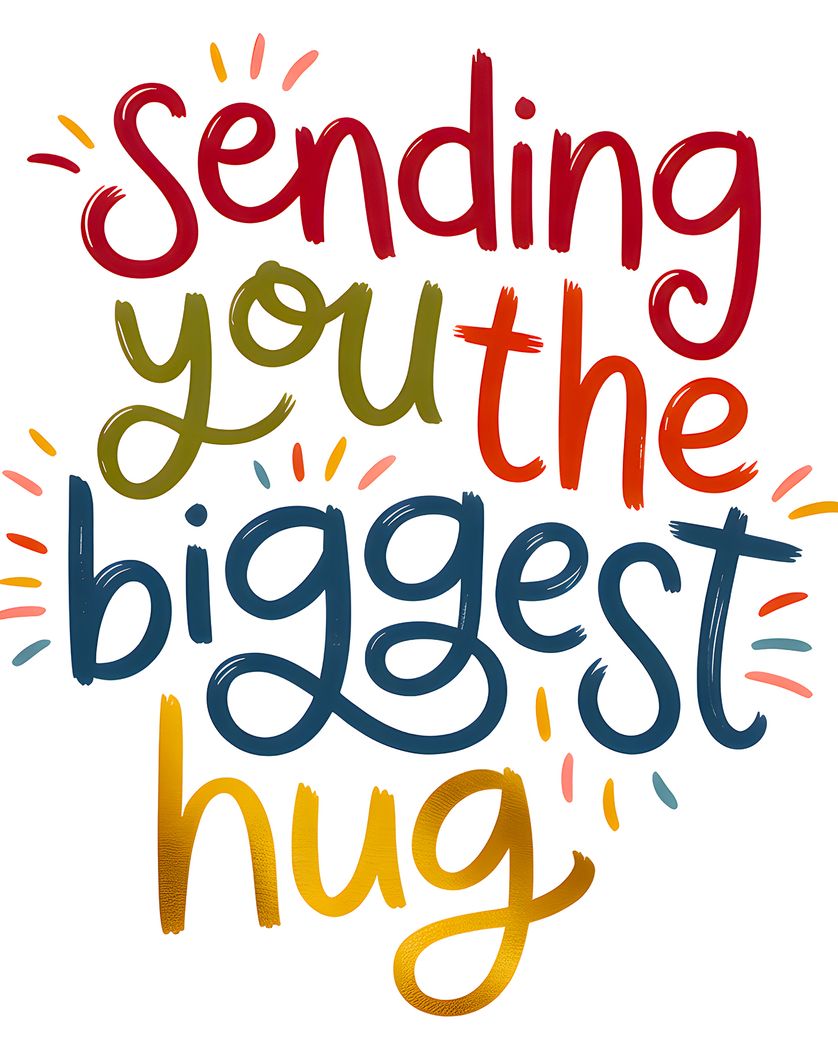 Card design "big hugs - group sympathy and get well ecard"