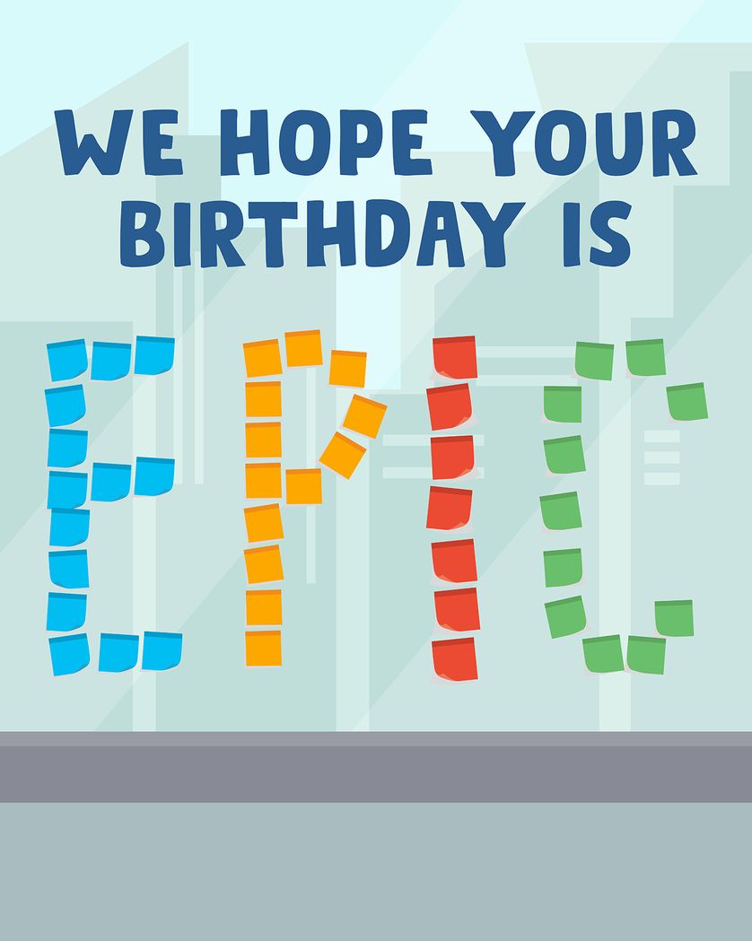 Card design "Agile meeting  - group Birthday ecard"