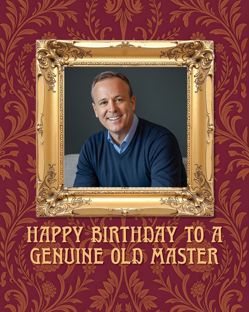 Card design "National Portrait gallery - group birthday ecard"