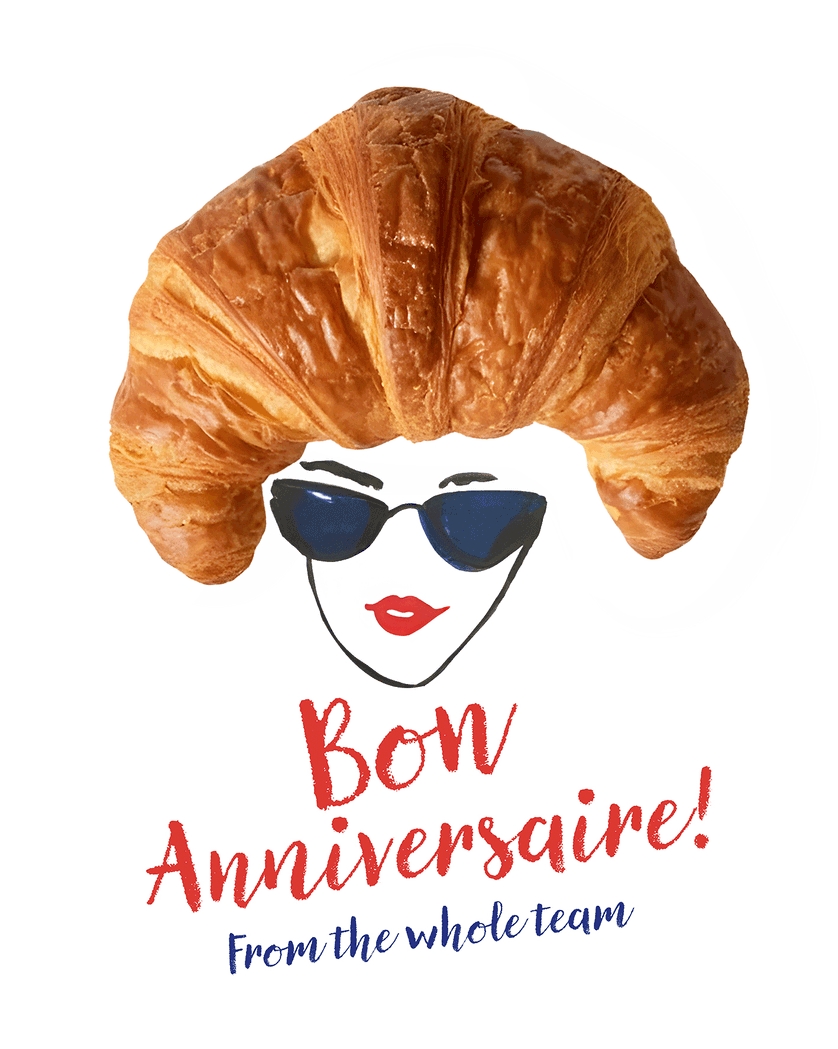 Card design "French Tres Chic - group birthday ecard"