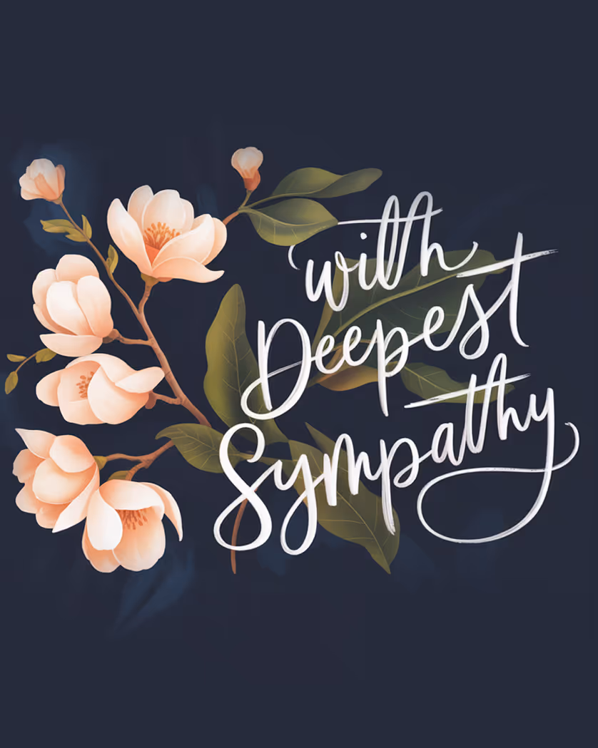Card design "Night Blossom - group sympathy ecard"