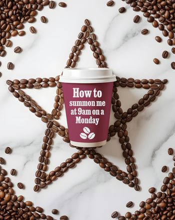 Use Black (coffee) magic - group ecard