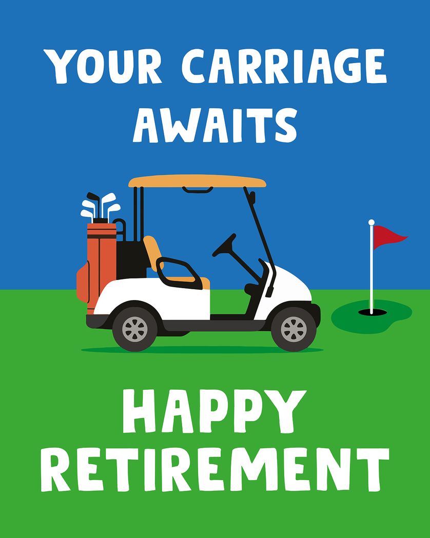 Card design "19th Hole - group retirement ecard"
