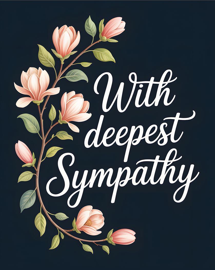 Card design "Blossom Branch - group sympathy ecard"