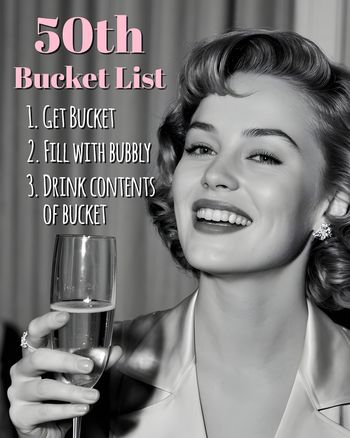 Use Bucket List - group 50th Birthday ecard
