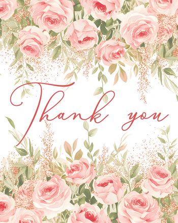 Use Roses - group thank you ecard