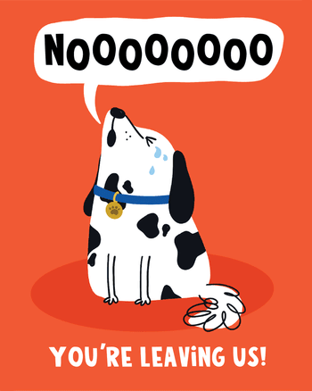 Use We're Howling - group leaving ecard
