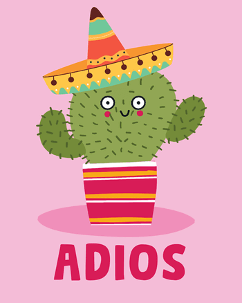 Use Mexican wave - group leaving ecard