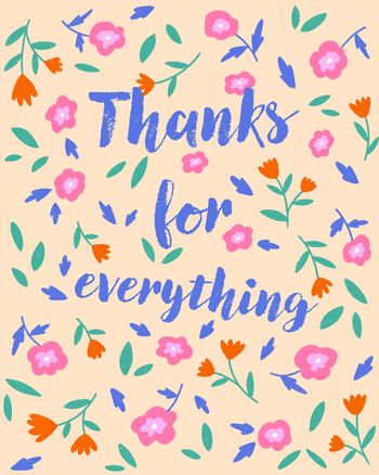 Use Floral thanks - group ecard