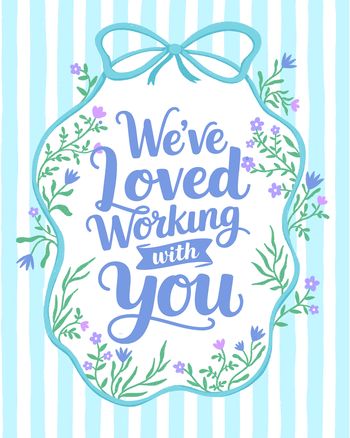 Use Dainty goodbye - group leaving ecard