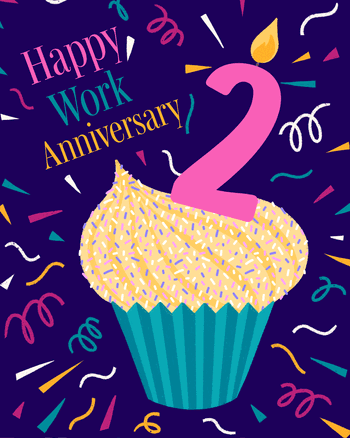 Use Cupcake - group anniversary ecard