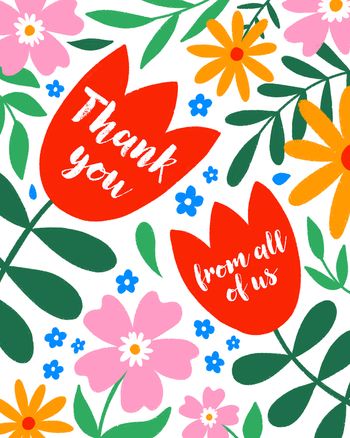 Use Thank you Tulips - group ecard