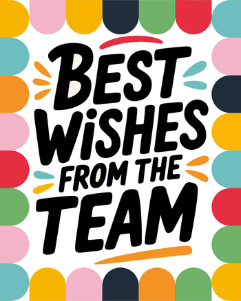 Use Bright scallops- group leaving ecard