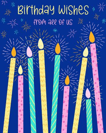 Use Candle jamboree - group birthday ecard