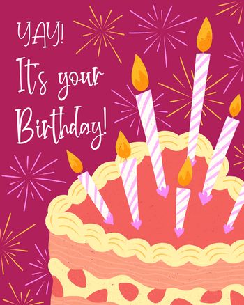 Use Heart cake - group birthday ecard