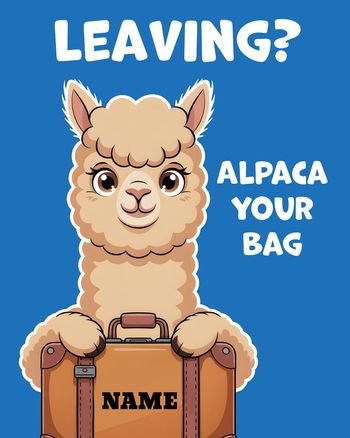 Use Alpaca - group leaving ecard