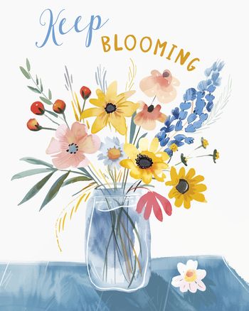 Use Wild bouquet - group get well ecard