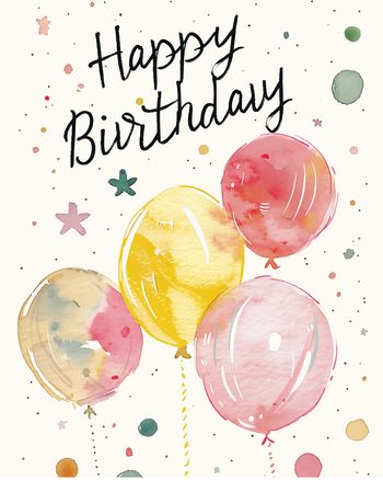 Use watery balloons - group birthday ecard