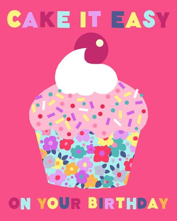 Use Big Cupcake - group birthday ecard