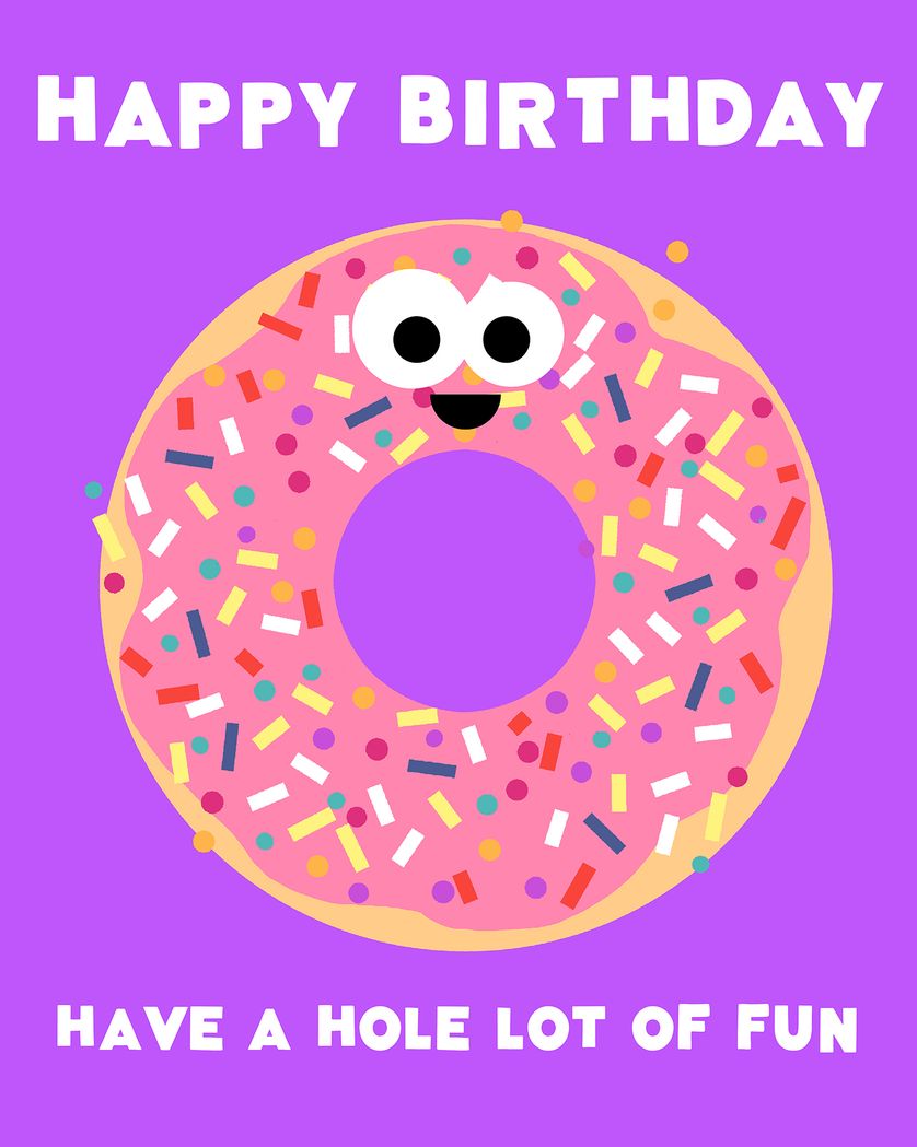 Card design "Holey moley - group birthday ecard"