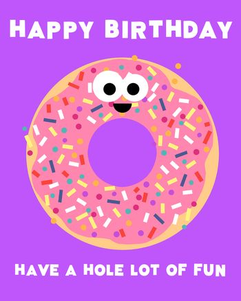 Use Holey moley - group birthday ecard
