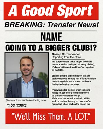 Use Sporting Times - group leaving ecard