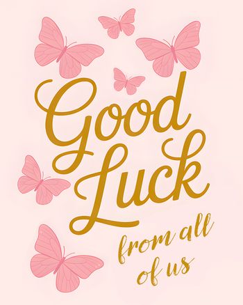 Use Lucky Butterflies - group good luck ecard
