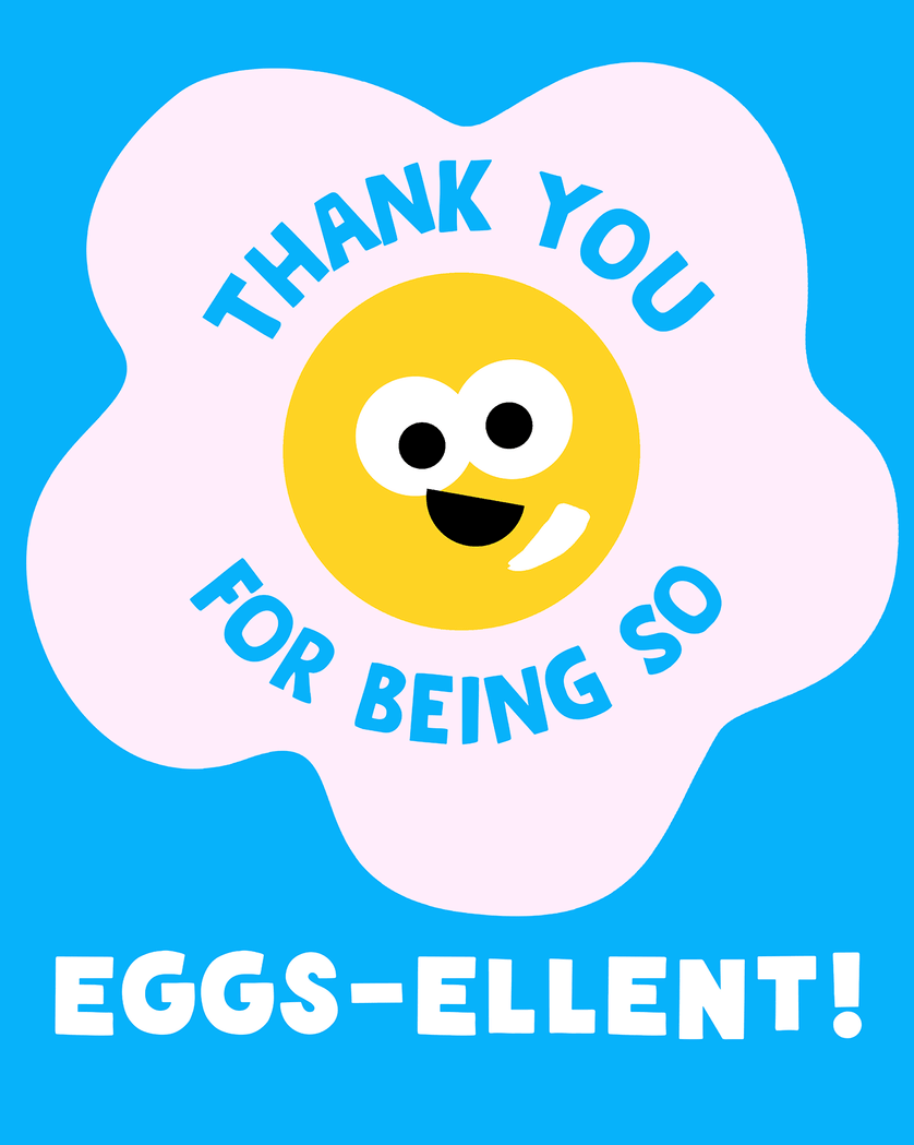 Card design "sunny side up - group thank you ecard"