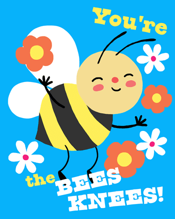 Use Bees Knees - group thank you ecard