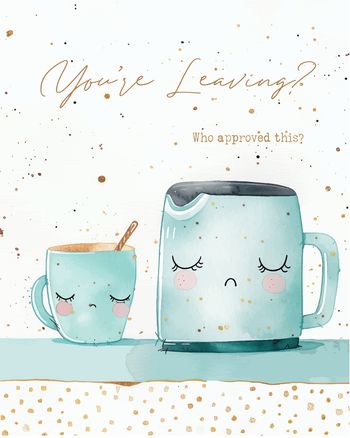 Use Tea break tantrum - group leaving ecard