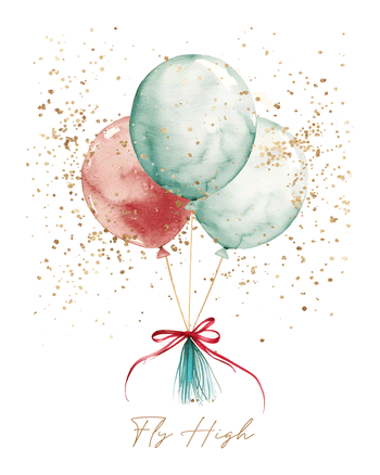 Use beautiful balloons - group birthday ecard