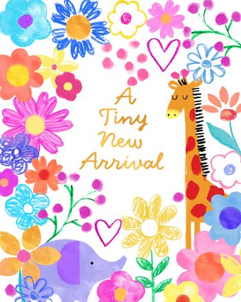 Use Pretty jungle - group baby ecard
