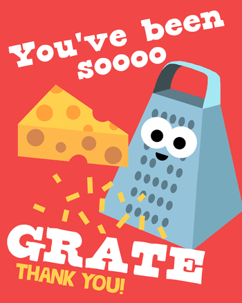 Use Cheesy goodbye - group thank you ecard