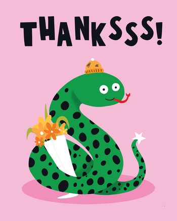 Use Parcel tongue - group thank you ecard